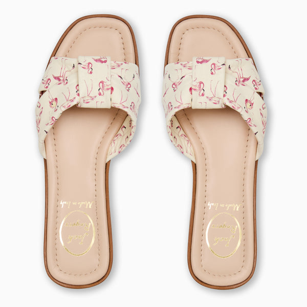 Jack Rogers Monica Italian Leather Slide Butter Pink Combo