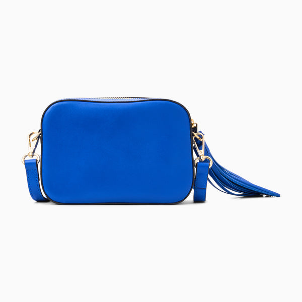 Jack Rogers Perla Italian Leather Crossbody Cobalt Blue