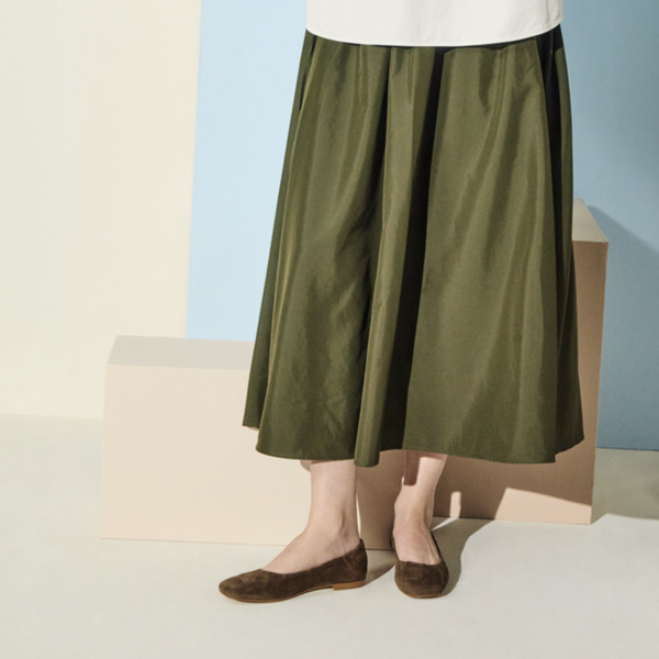 Jack Rogers Santa Maria Italian Suede Ballet Flat Brown