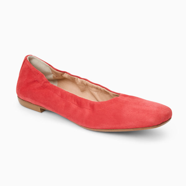 jack rogers Santa Maria Italian Suede Ballet Flat Coral