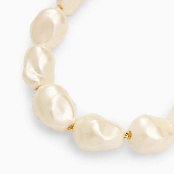 Jack Rogers Sophia Italian Gold Plated Necklace Pearl Gold