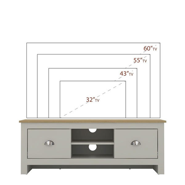 Jack Wills 2 Drawer TV Unit Grey