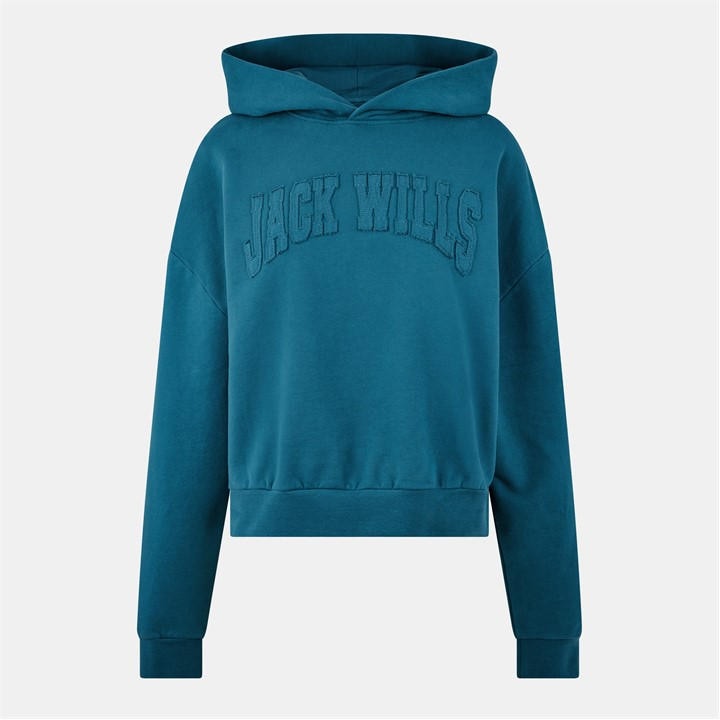 Jack Wills Applique Hoodie Blue