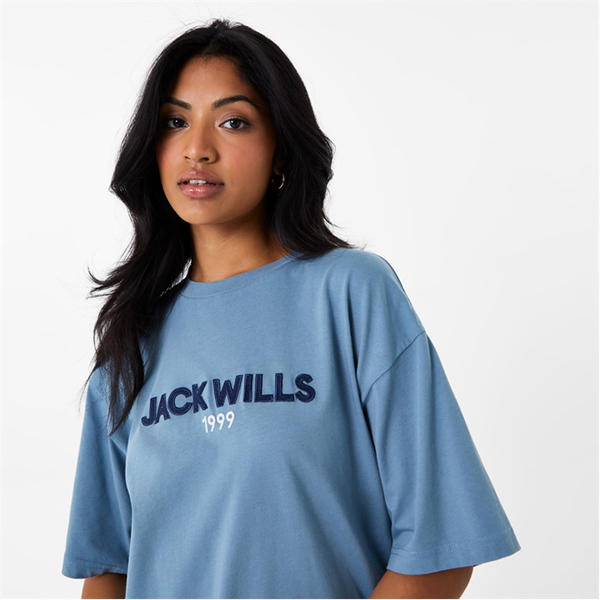 Jack Wills Applique T Shirt Teal