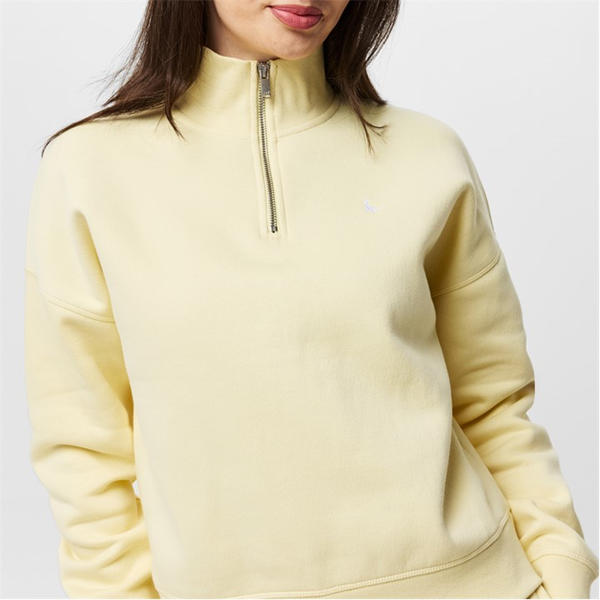 Jack Wills Astbury Quarter Zip Top Buttercream