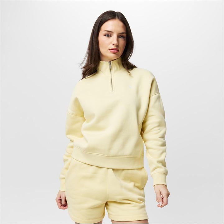 Jack Wills Astbury quarter Zip Top Buttercream