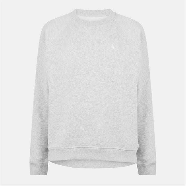 Jack Wills Astbury Raglan Crew Sweatshirt Grey Marl