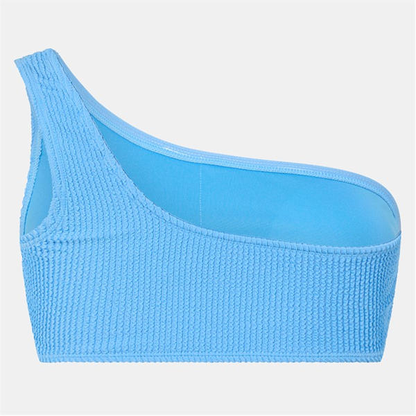 Jack Wills Asymmetric Crinkle Bikini Top Marina