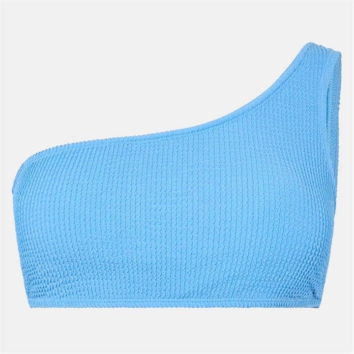 Jack Wills Asymmetric Crinkle Bikini Top Marina