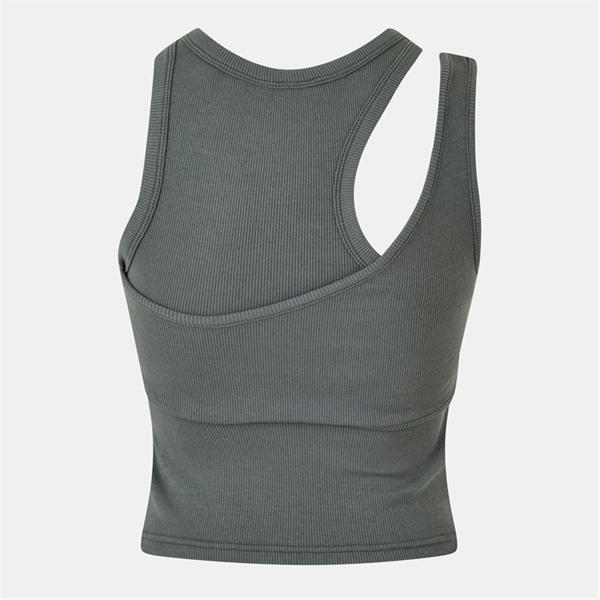 Jack Wills Asymmetric Layered Tank Muted Khaki