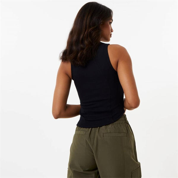 Jack Wills Asymmetric Seam Tank Top Black