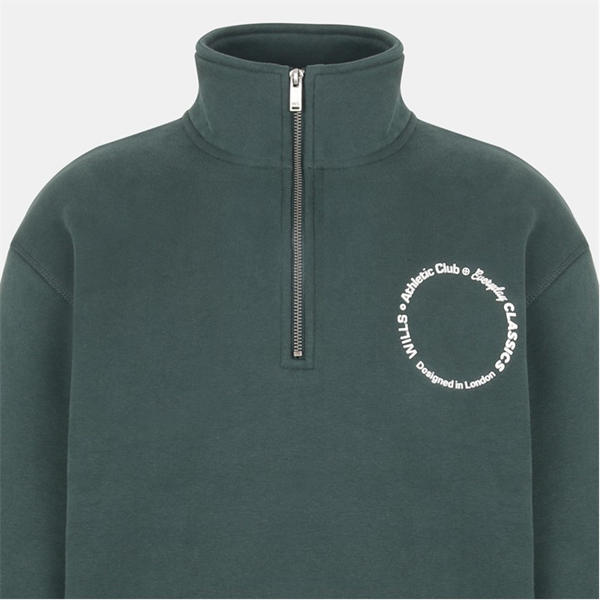 Jack Wills Athletic Quarter Zip Sn54 Dark Pine