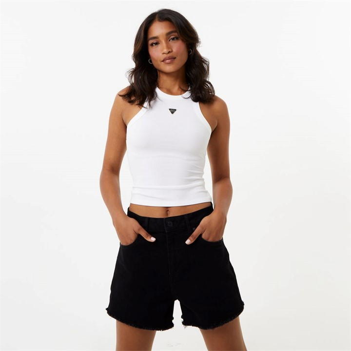 Jack Wills Badge Rib Tank Top White