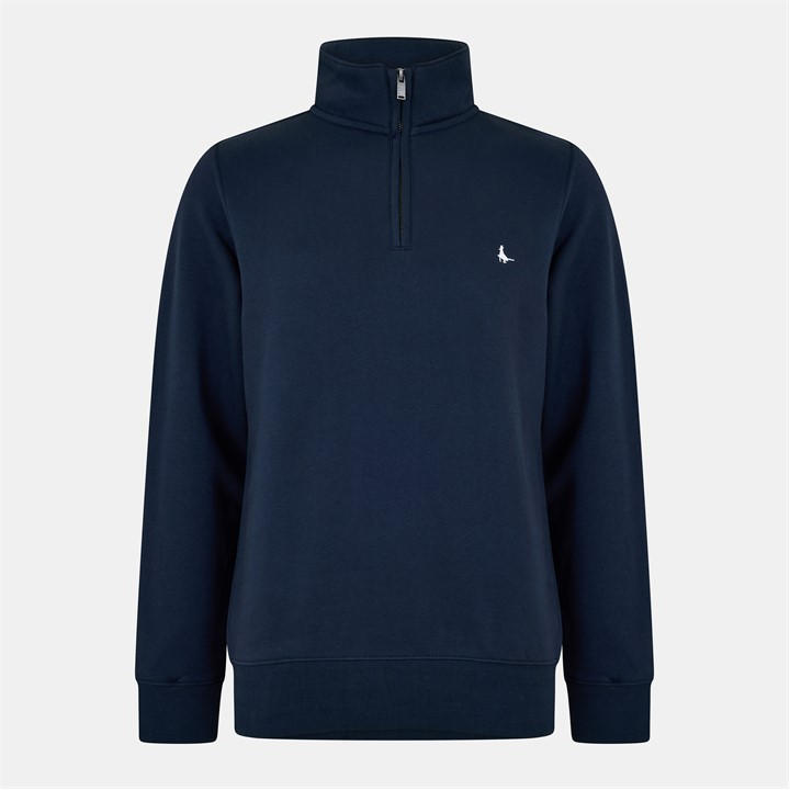 Jack Wills Barchester Quarter Zip Sweatshirt Navy