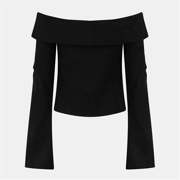 Jack Wills Bardot Shirt Womens Black