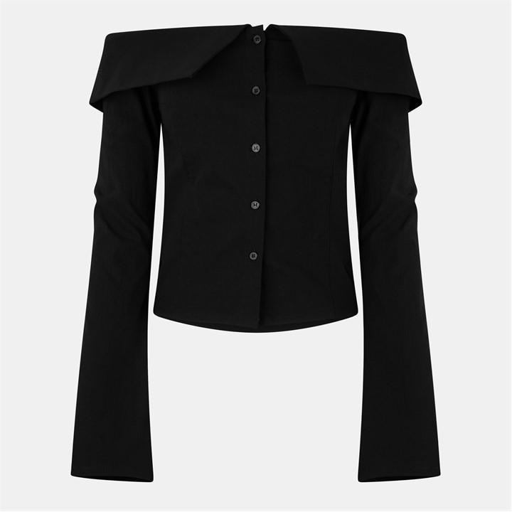 Jack Wills Bardot Shirt Womens Black
