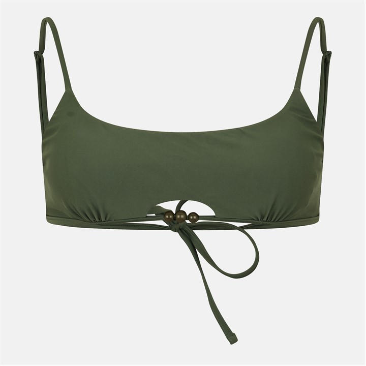 Jack Wills Beaded Scoop Top Ld53 Khaki