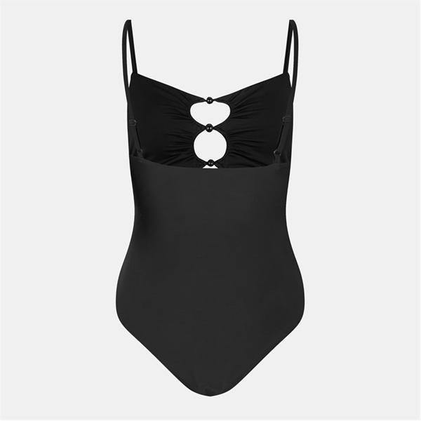 Jack Wills Beaded Swimsuit Ld53 Black