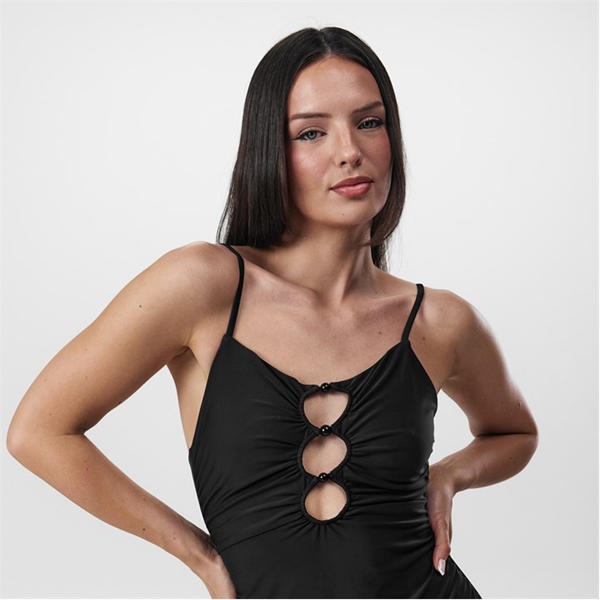Jack Wills Beaded Swimsuit Ld53 Black