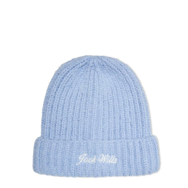 Jack Wills Beanie Mitten Set Womens Brunera Blue