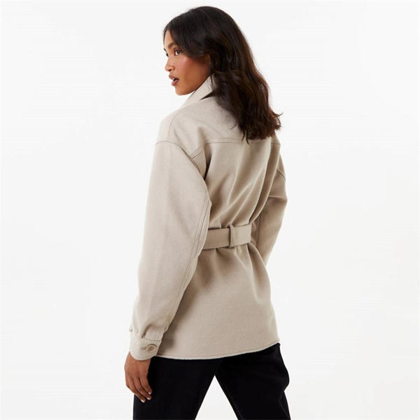 Jack Wills Belted Shacket Eggnog