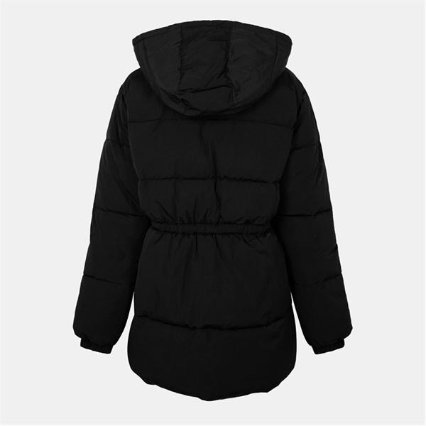 Jack Wills Belted Tie Puffer Jacket Womens Black