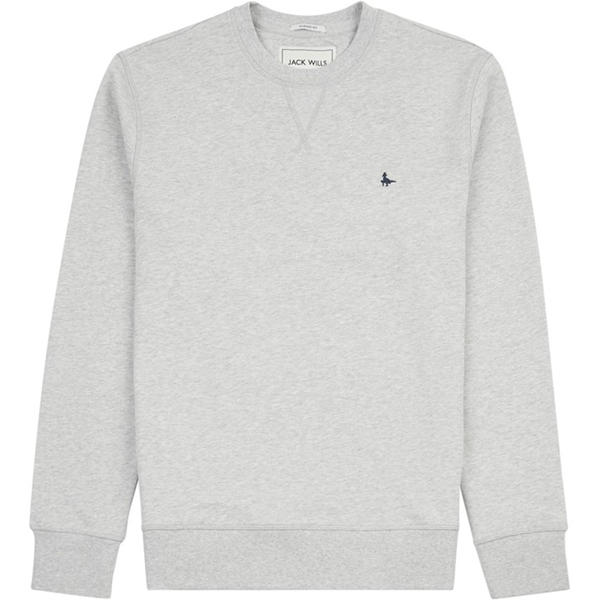 Jack Wills Belvue Logo Sweater Mid Grey Marl
