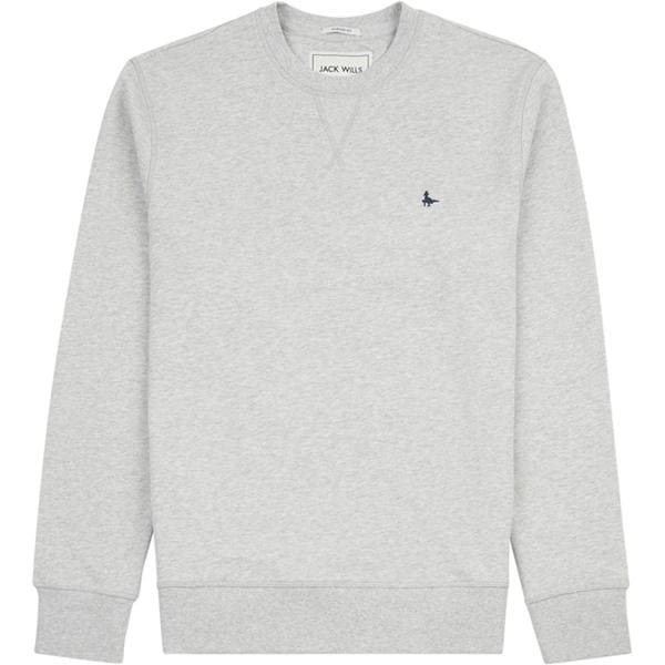 Jack Wills Belvue Logo Sweater Mid Grey Marl
