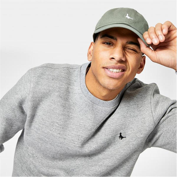 Jack Wills Belvue Logo Sweatshirt Grey Marl