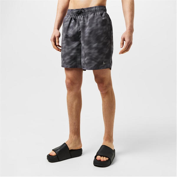 Jack Wills Blurred Floral Swim Shorts Black