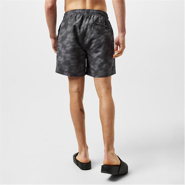 Jack Wills Blurred Floral Swim Shorts Black