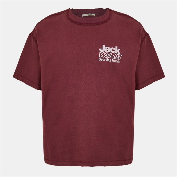 Jack Wills Bold Graphic T shirt Moltn Chocolate
