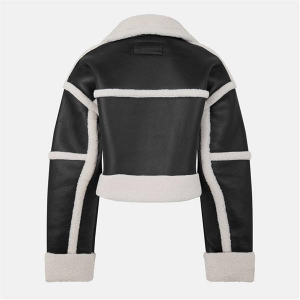 Jack Wills Borg Aviator Jacket Black