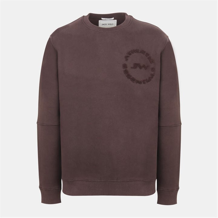 Jack Wills Boucle Crewneck Sn54 Black Coffee