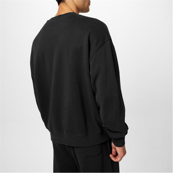 Jack Wills Boucle Graphic Crew Sweatshirt Washed Black