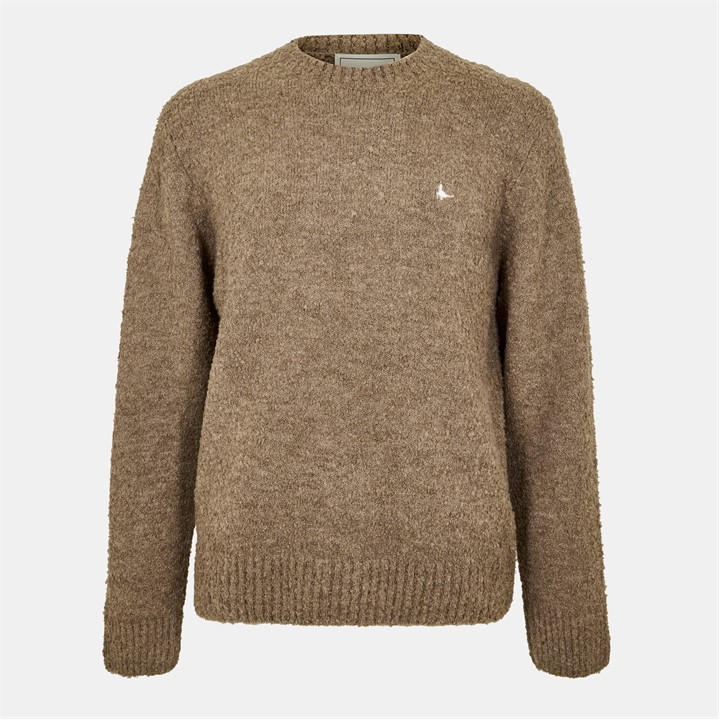 Jack Wills Boucle Jumper Long sleeve Men Sweater Fawn Marl