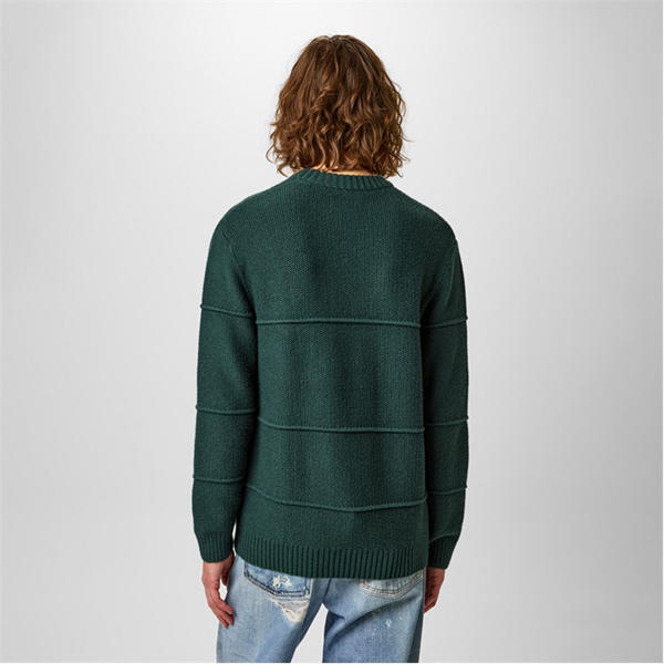 Jack Wills Boucle Knit Crew Sweater Evergreen