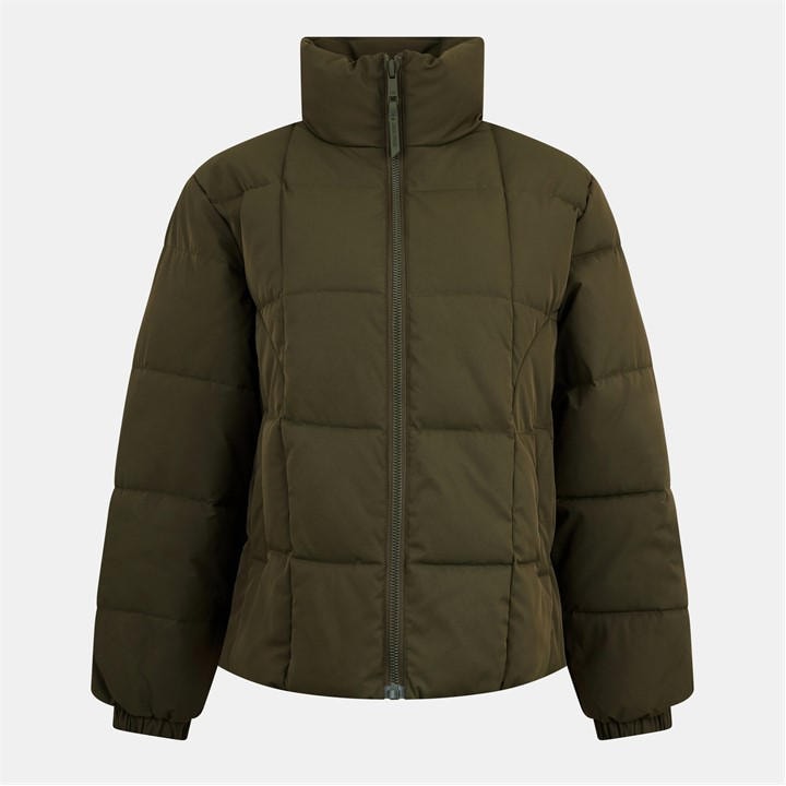 Jack Wills Boxy Puffer Jacket Khaki