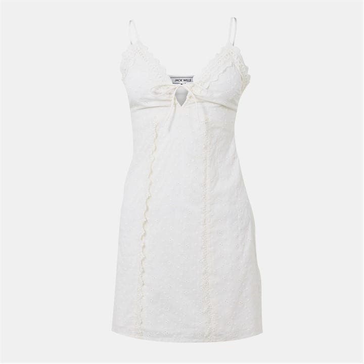 Jack Wills Broderie Cami Dress Buttercream