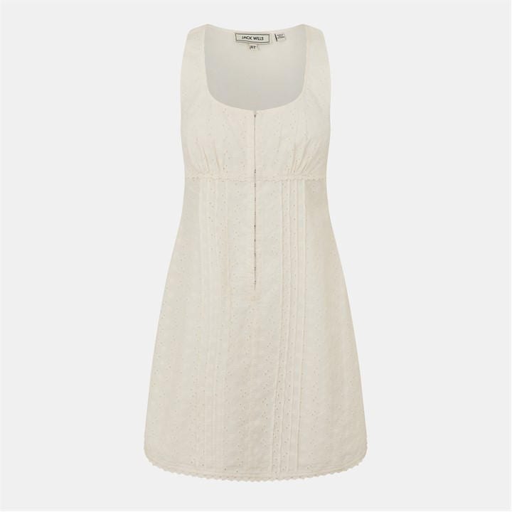 Jack Wills Broderie Corset Dress Vintage White