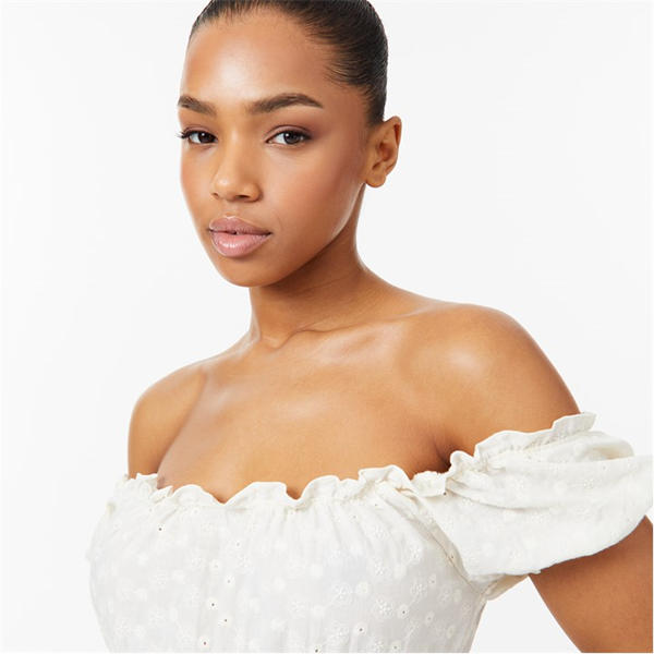 Jack Wills Broderie Mini Dress Buttercream