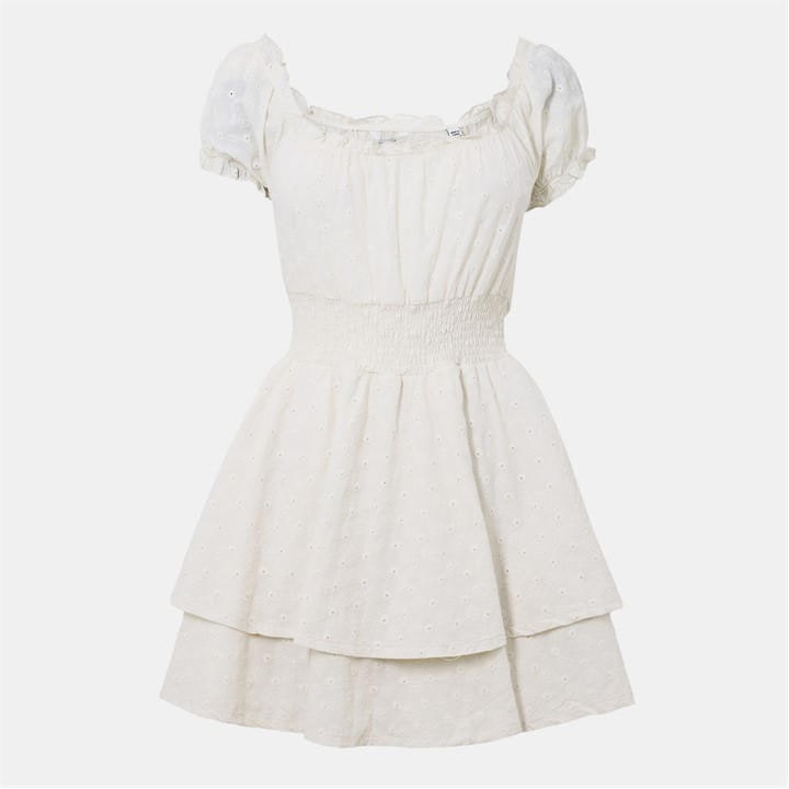 Jack Wills Broderie Mini Dress Buttercream