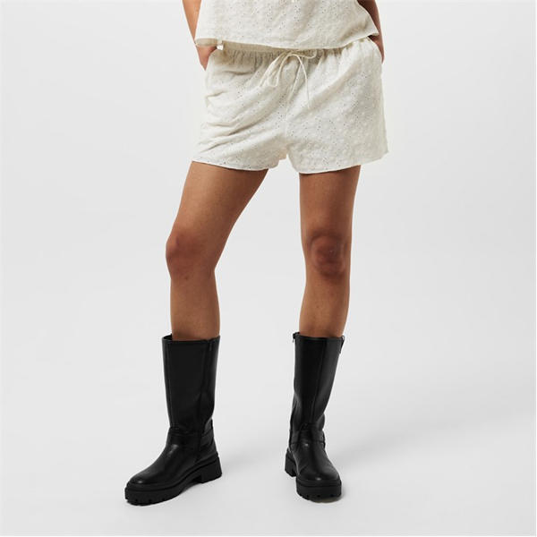 Jack Wills Broderie Shorts Vintage White