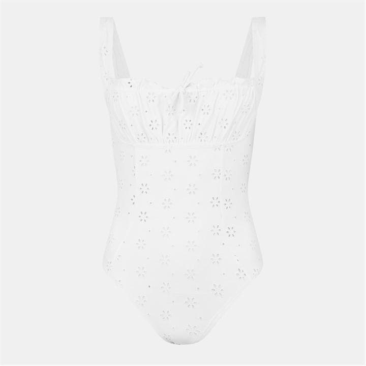 Jack Wills Broderie Ssuit Ld52 Sea Salt