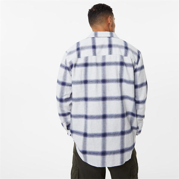 Jack Wills Brushed Check Flannel Grey Marl