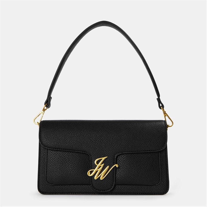 Jack Wills Buckle Baguette HandbagsCrossbody Bags Black