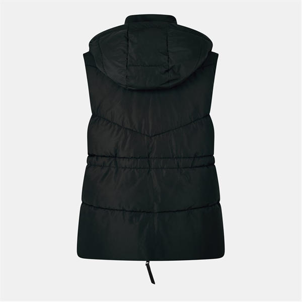 Jack Wills Bungee Waist Padded Gilet Black