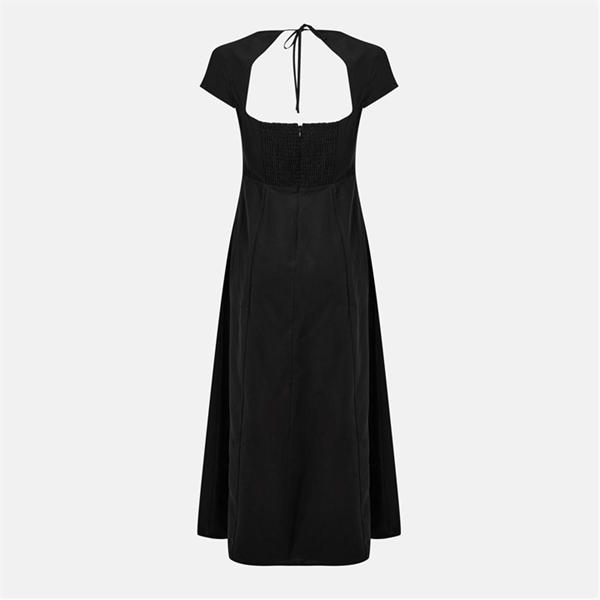 Jack Wills Cap Sleeve Midi Dress Black