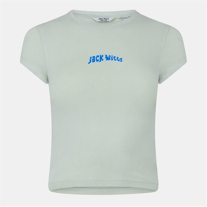 Jack Wills Cap Sleeve T Shirt Seaglass