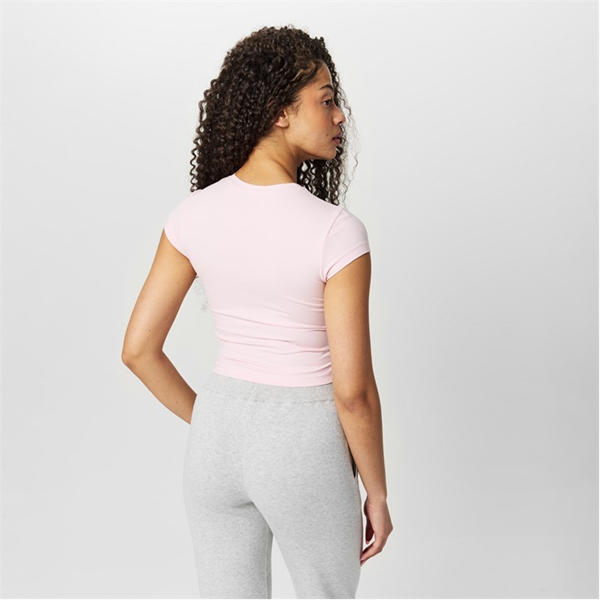 Jack Wills Cap Sleeved T Shirt Pink Icing